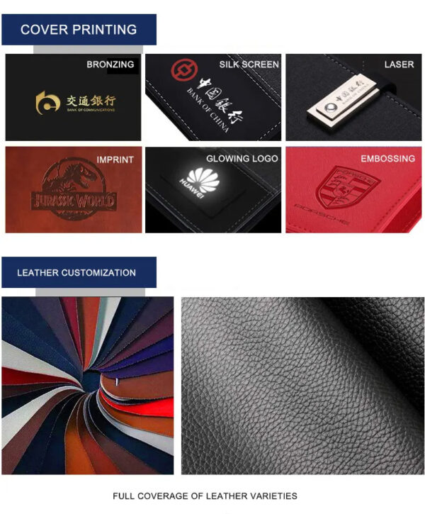 Luxury Premium Business 100 Sheets Notebook With USB Multifunctional 8000mA Wireless Charger - Image 9