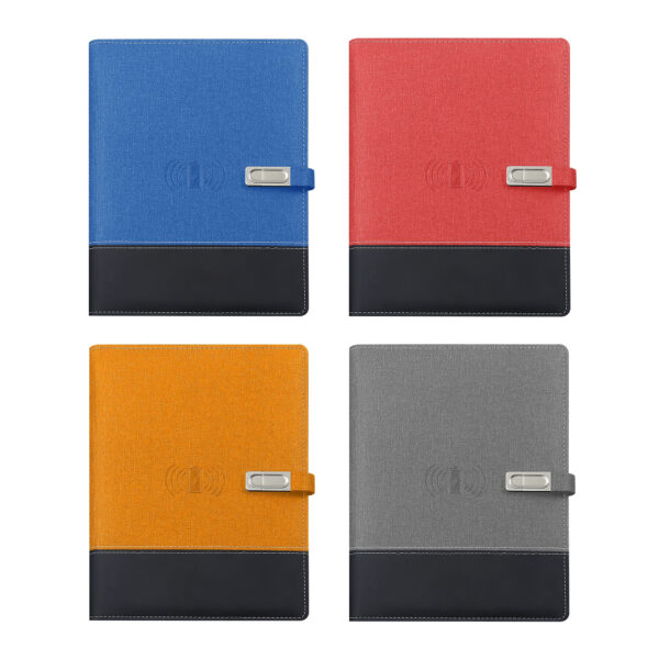 Luxury Premium Business 100 Sheets Notebook With USB Multifunctional 8000mA Wireless Charger - Image 21