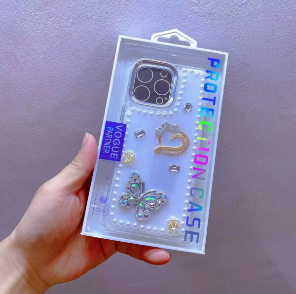 Luxury Premium Rhinestone Cream Glitter Silicone Phone Case for Case Cover For iPhone Series - Image 10