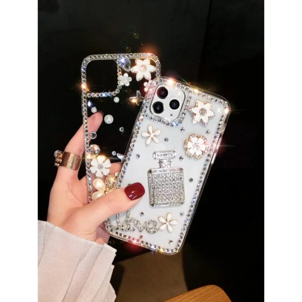 Luxury Premium Rhinestone Cream Glitter Silicone Phone Case for Case Cover For iPhone Series - Image 14