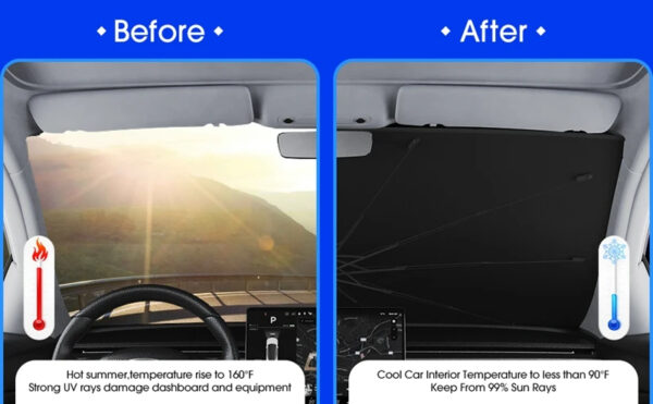 Luxury Premium Uv Protection Folding High Shading Windshield High Shading Silver Sunshade - Image 18