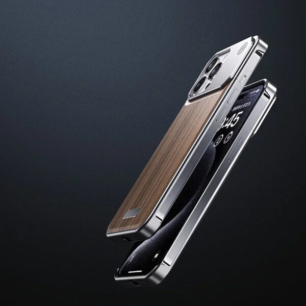 Luxury Premium Metal Frameless Magnetic Aluminum Alloy Wooden Magsafe Wiresss Shockproof Case  Cover For iPhone Series - Image 18