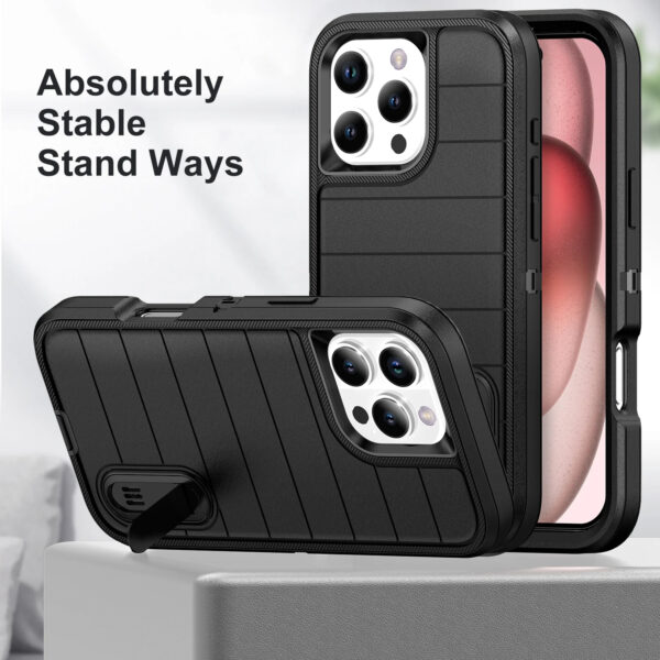 Luxury Premium Heavy Duty Shockproof 3-in-1 PC+TPU Bumper Phone Case For iPhone Series
