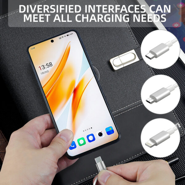 Luxury Premium Business 100 Sheets Notebook With USB Multifunctional 8000mA Wireless Charger - Image 23