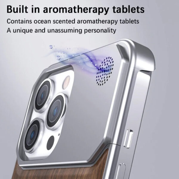 Luxury Premium Metal Frameless Magnetic Aluminum Alloy Wooden Magsafe Wiresss Shockproof Case  Cover For iPhone Series - Image 11
