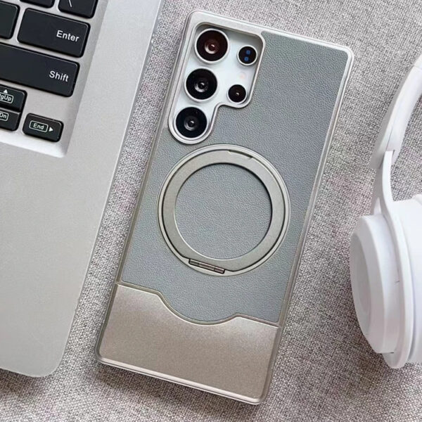 Luxury Premium Walnut Wood Metal Magsafe Wireless Shockproof Cover For Samsung S Series - Image 8