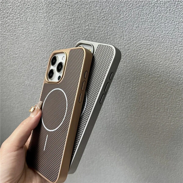 Luxury Premium Magnetic Carbon Fiber Texture MagSafe Phone Case Cover for iPhone 15 Pro Max/16 Pro Max - Image 10