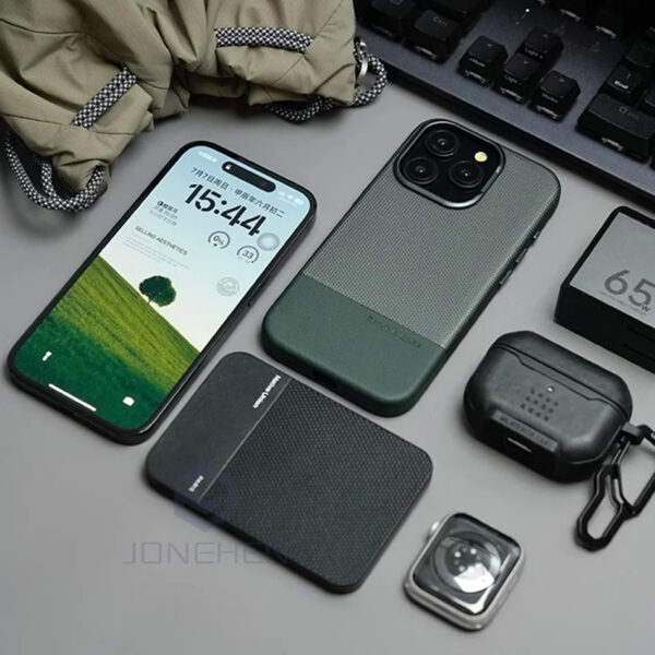 Luxury Premium Business Hit Color Relief Leather Wireless Charging Case Cover For iPhone Series - Image 10