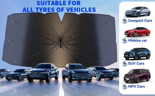 Luxury Premium Uv Protection Folding High Shading Windshield High Shading Silver Sunshade - Image 20