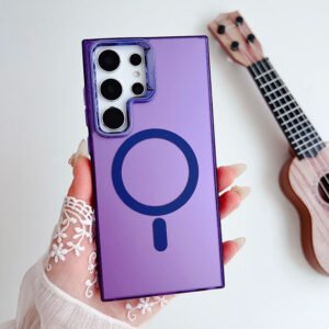 Luxury Premium Classic Electroplated IMD Magnetic Phone case Cover For Samsung S Series