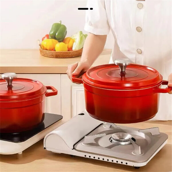 Luxury Premium Modern Design Enamel Cast Iron Cookware High Quality Metal Pans Casserole Set - Image 5