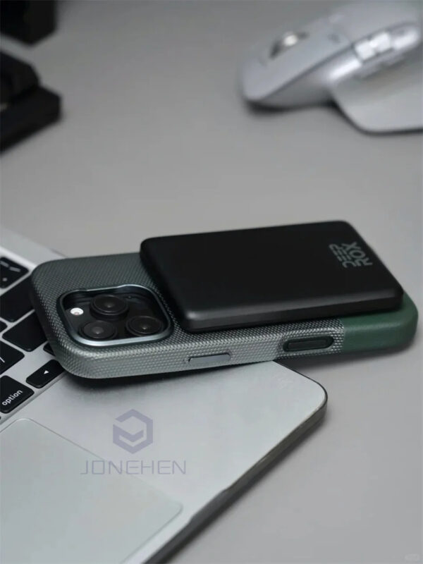 Luxury Premium Business Hit Color Relief Leather Wireless Charging Case Cover For iPhone Series - Image 2
