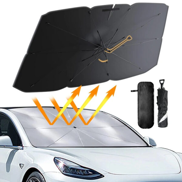 Luxury Premium Uv Protection Folding High Shading Windshield High Shading Silver Sunshade