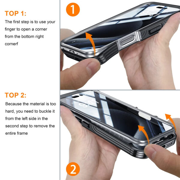 Luxury Premium Full Body Protection 360 Degrees Double Sided Magsafe Shockproof Case Cover For iPhone Series - Image 4