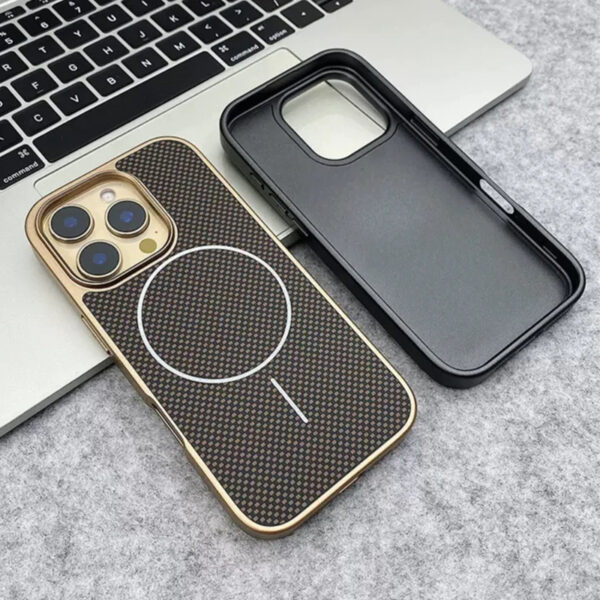 Luxury Premium Magnetic Carbon Fiber Texture MagSafe Phone Case Cover for iPhone 15 Pro Max/16 Pro Max - Image 18