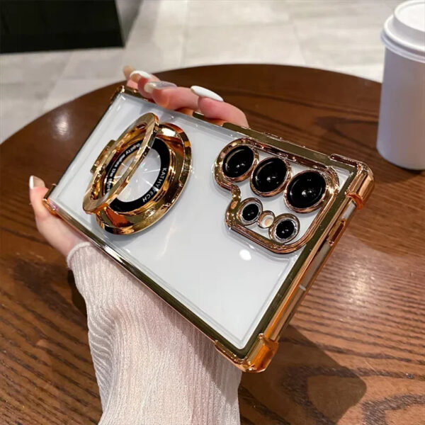 Luxury Premium Magnetic Plating Stand Shockproof Case For Samsung Galaxy S Series - Image 19