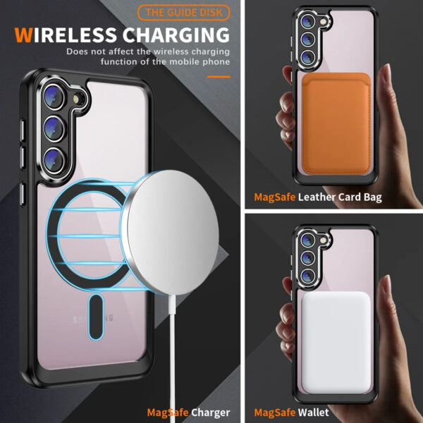 Luxury Premium Magnetic Suction Acrylic Clear Phone Case For Samsung Galaxy A Series - Image 8