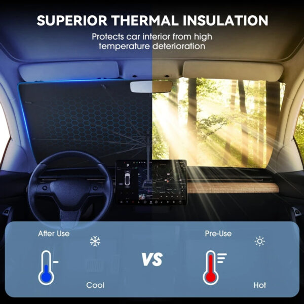 Luxury Premium Uv Protection Folding High Shading Windshield High Shading Silver Sunshade - Image 23