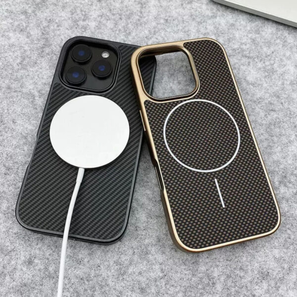 Luxury Premium Magnetic Carbon Fiber Texture MagSafe Phone Case Cover for iPhone 15 Pro Max/16 Pro Max - Image 20