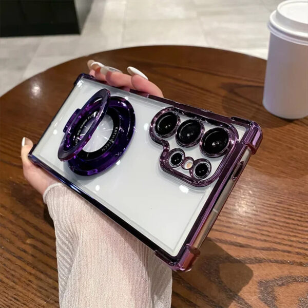Luxury Premium Magnetic Plating Stand Shockproof Case For Samsung Galaxy S Series - Image 21