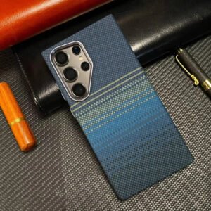 Luxury Premium Business Ultra Thin Carbon Fiber Texture Magsafe Wireless Phone Cover For Samsung Galaxy S Series