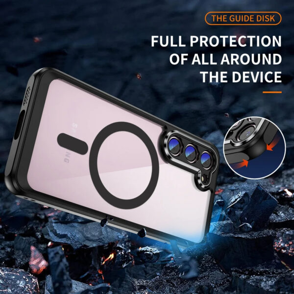 Luxury Premium Magnetic Suction Acrylic Clear Phone Case For Samsung Galaxy A Series - Image 11