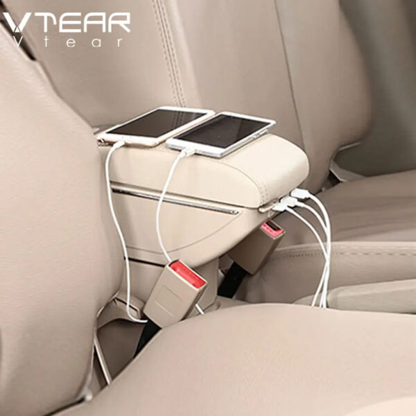 Luxury Premium Microfibre Leather Universal Armrest Centre Console Storage Box - Image 28