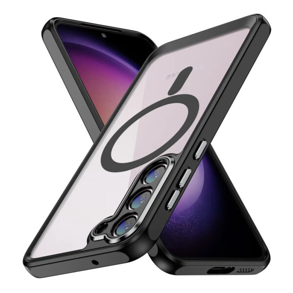 Luxury Premium Magnetic Suction Acrylic Clear Phone Case For Samsung Galaxy A Series - Image 12