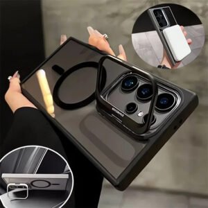 Luxury Premium Magsafe Camera Stand Matte Phone Case For Samaung Galaxy S24 Ultra