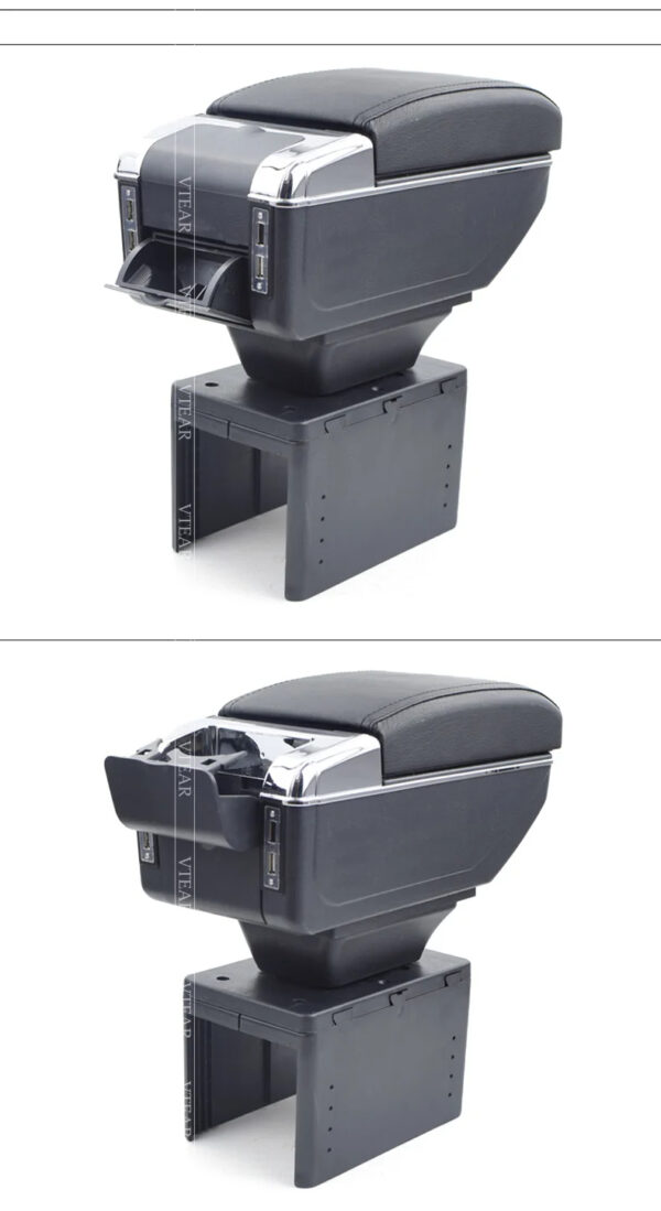 Luxury Premium Microfibre Leather Universal Armrest Centre Console Storage Box - Image 10
