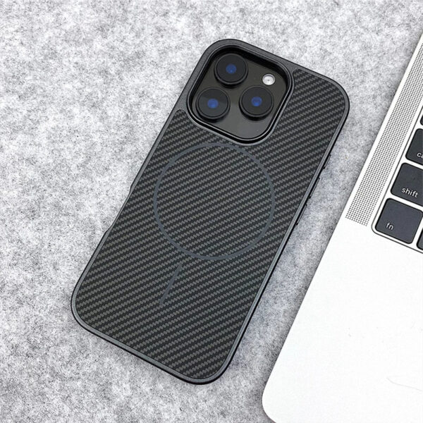 Luxury Premium Magnetic Carbon Fiber Texture MagSafe Phone Case Cover for iPhone 15 Pro Max/16 Pro Max - Image 33