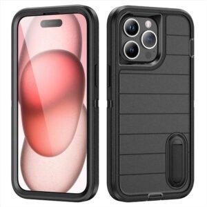 Luxury Premium Heavy Duty Shockproof 3-in-1 PC+TPU Bumper Phone Case For iPhone Series