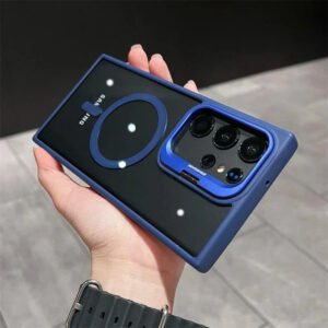 Luxury Premium Magsafe Camera Stand Matte Phone Case For Samaung Galaxy S24 Ultra