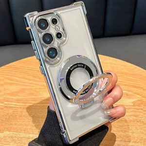 Luxury Premium Magnetic Plating Stand Shockproof Case For Samsung Galaxy S Series
