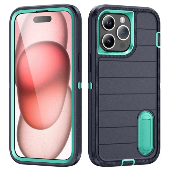 Luxury Premium Heavy Duty Shockproof 3-in-1 PC+TPU Bumper Phone Case For iPhone Series - Image 19