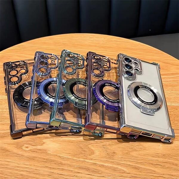 Luxury Premium Magnetic Plating Stand Shockproof Case For Samsung Galaxy S Series - Image 10