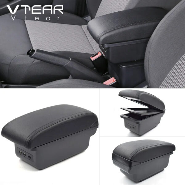 Luxury Premium Microfibre Leather Universal Armrest Centre Console Storage Box - Image 31