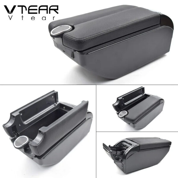 Luxury Premium Microfibre Leather Universal Armrest Centre Console Storage Box - Image 35
