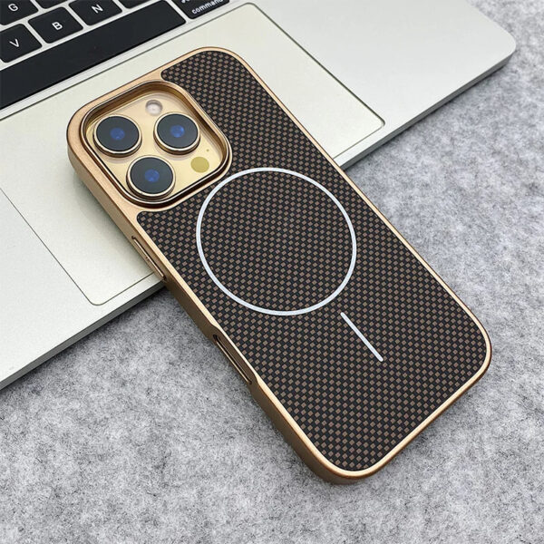 Luxury Premium Magnetic Carbon Fiber Texture MagSafe Phone Case Cover for iPhone 15 Pro Max/16 Pro Max - Image 34