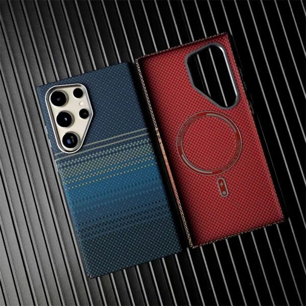 Luxury Premium Business Ultra Thin Carbon Fiber Texture Magsafe Wireless Phone Cover For Samsung Galaxy S Series - Image 12