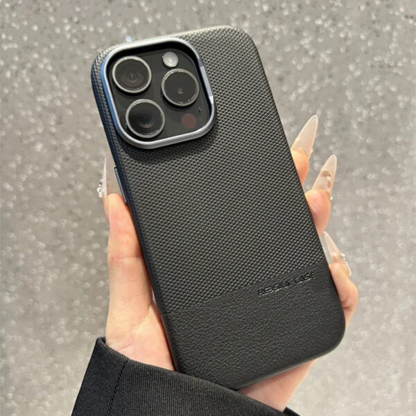 Luxury Premium Business Hit Color Relief Leather Wireless Charging Case Cover For iPhone Series - Image 17