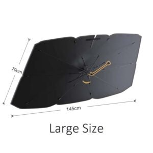 Luxury Premium Uv Protection Folding High Shading Windshield High Shading Silver Sunshade - Large Size
