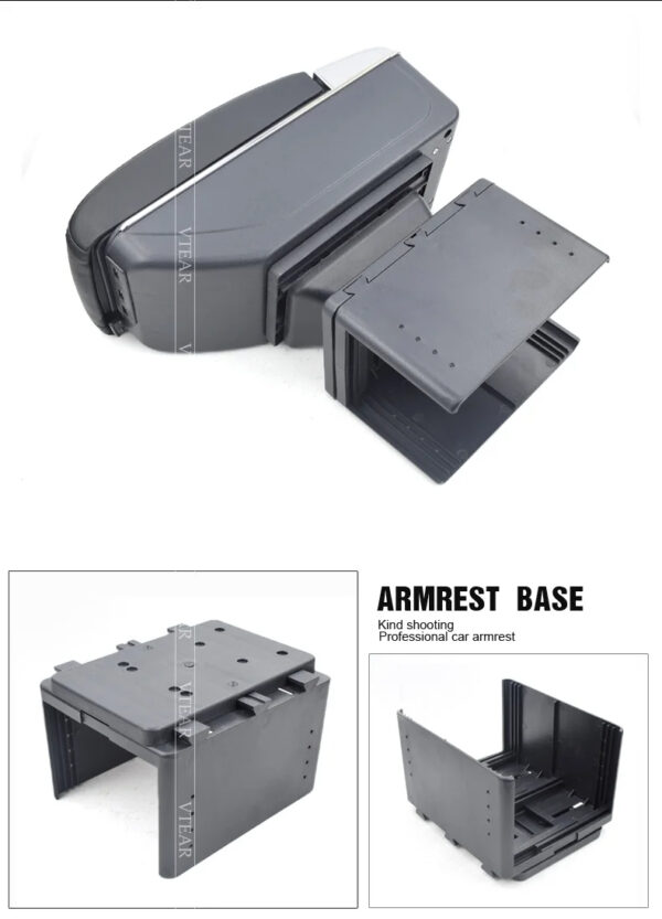 Luxury Premium Microfibre Leather Universal Armrest Centre Console Storage Box - Image 18