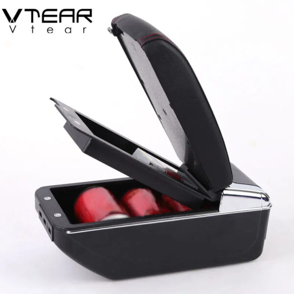 Luxury Premium Microfibre Leather Universal Armrest Centre Console Storage Box - Image 26