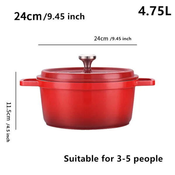Luxury Premium Modern Design Enamel Cast Iron Cookware High Quality Metal Pans Casserole Set - Image 20