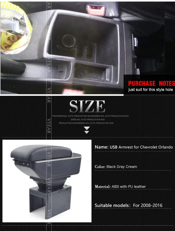 Luxury Premium Microfibre Leather Universal Armrest Centre Console Storage Box - Image 19