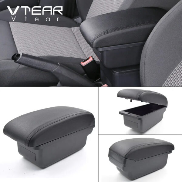 Luxury Premium Microfibre Leather Universal Armrest Centre Console Storage Box - Image 39