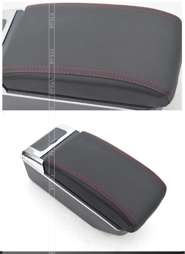 Luxury Premium Microfibre Leather Universal Armrest Centre Console Storage Box - Image 21