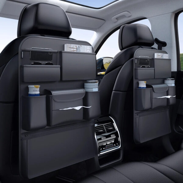 Luxury Premium Car Seat Back Storage Bag Interior Multi-Pockets Organizer Backseat Hanging Bag Storage - Image 12