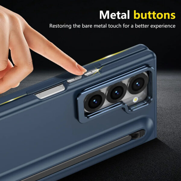 Luxury Premium Multifunctional Lens Holder with Stylus and Tempered Glass Film Case Cover Samsung Galaxy Z Fold 3/Z Fold 4 - Image 28